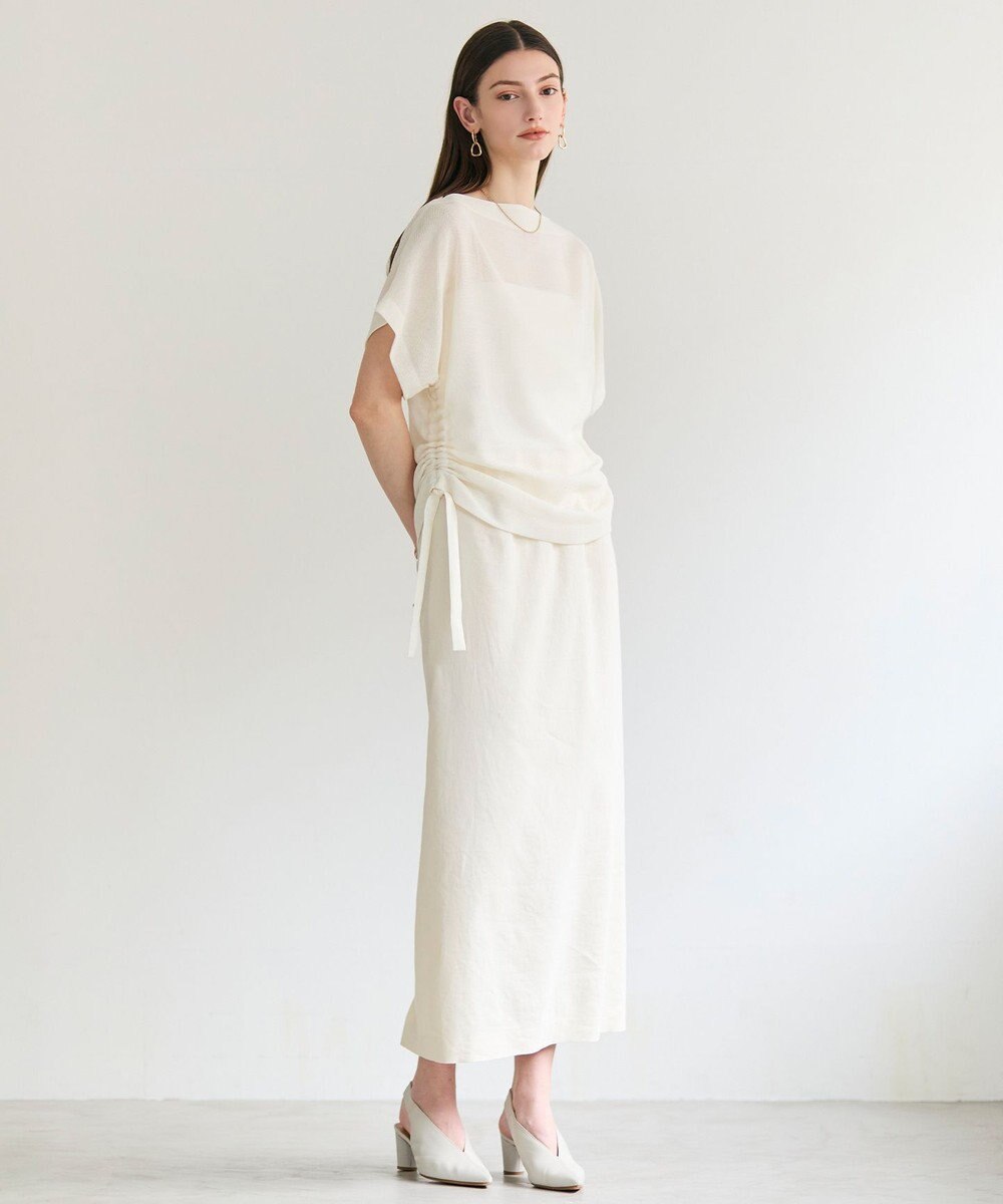 BEIGE， SPINEL / タックギャザー Iラインスカート 