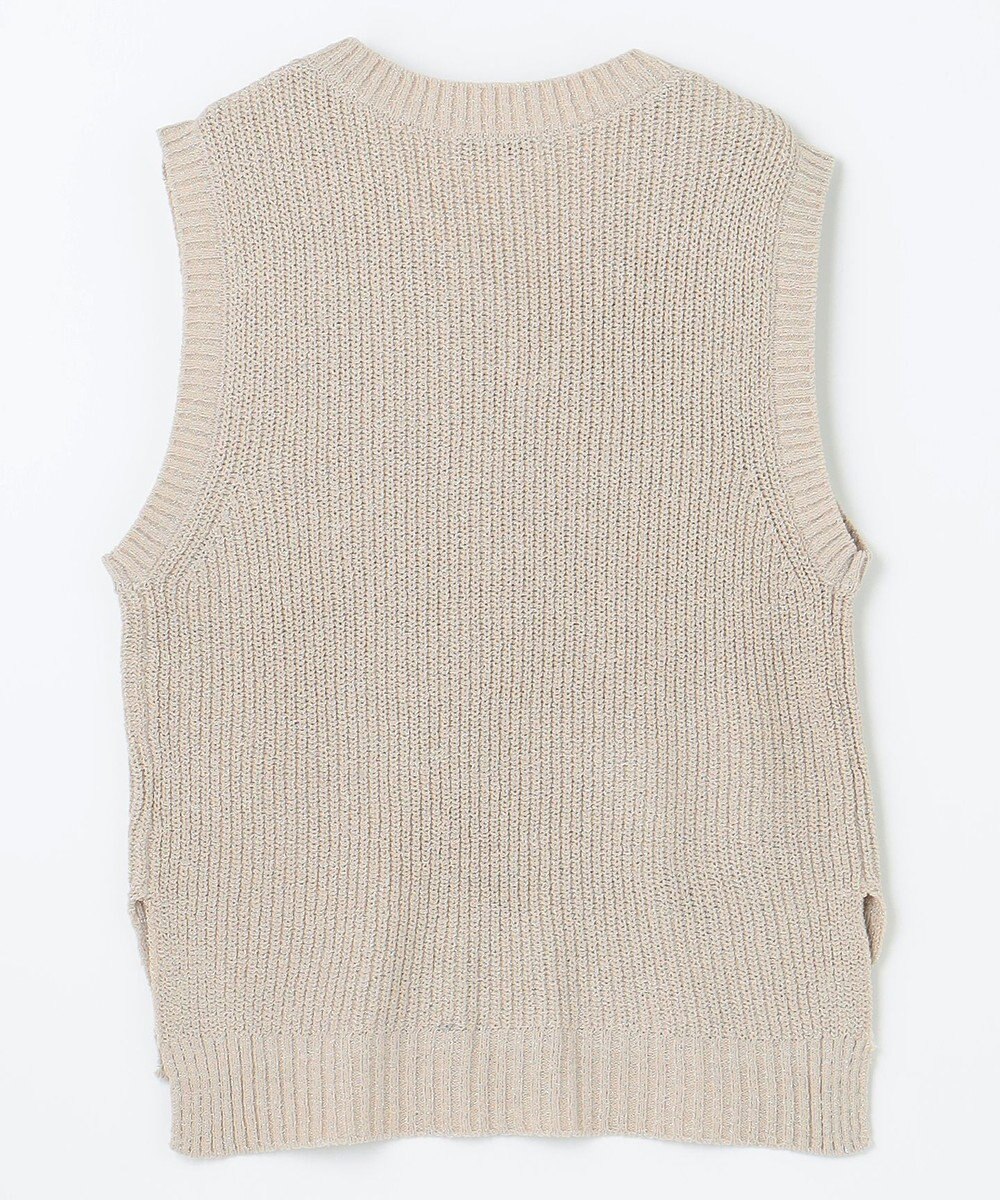 ANY L Vネックラメニットベスト 