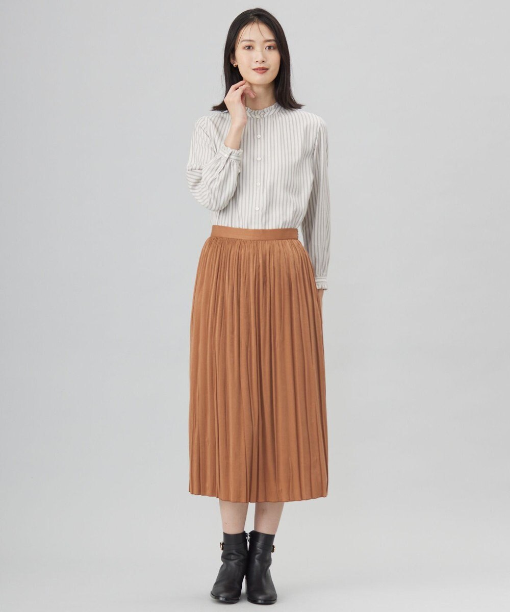 J.PRESS LADIES L 【洗える】サイロチェック＆ストライプ ブラウス 