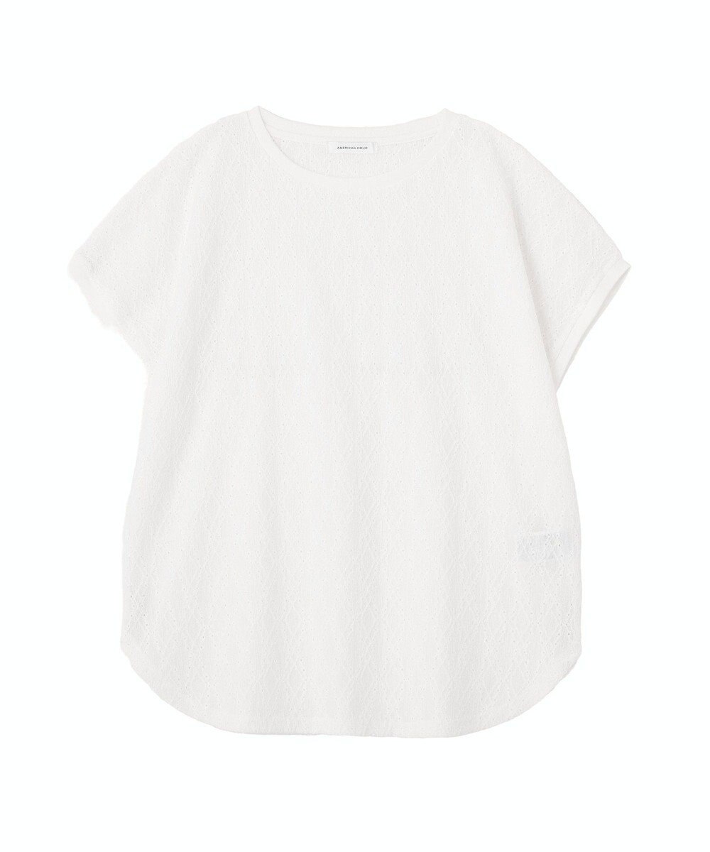 AMERICAN HOLIC フレンチスリーブ総レースプルオーバー 
