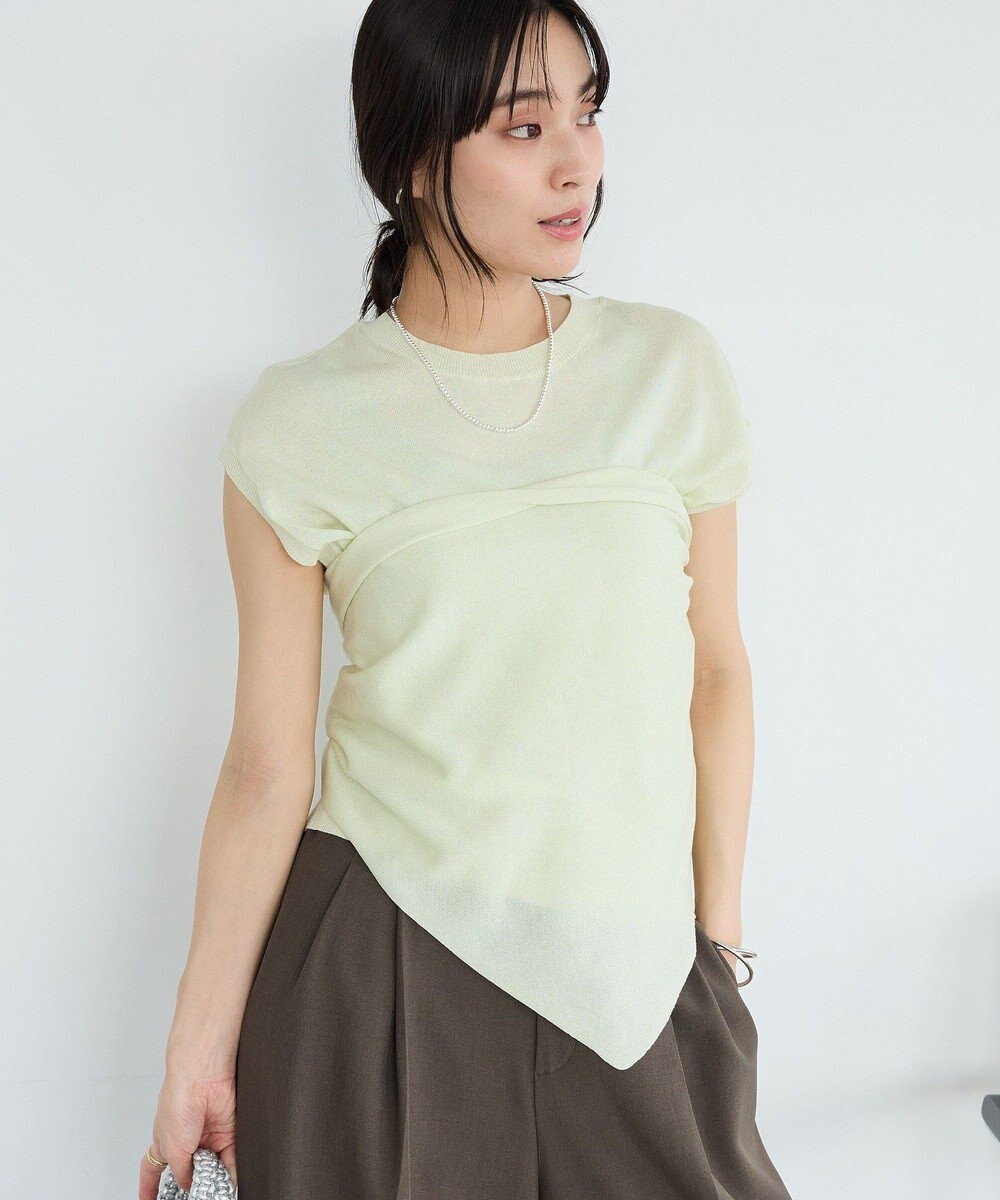 CRAFT STANDARD BOUTIQUE 【2点SET】ストール付きノースリーブニットプルオーバー 