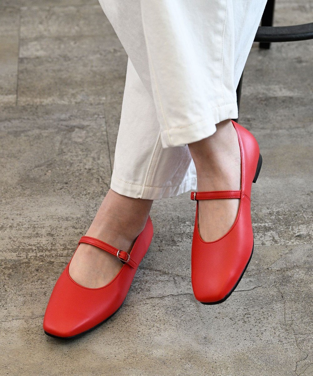 Pointer 日本製 本革ストラップ付きパンプス 