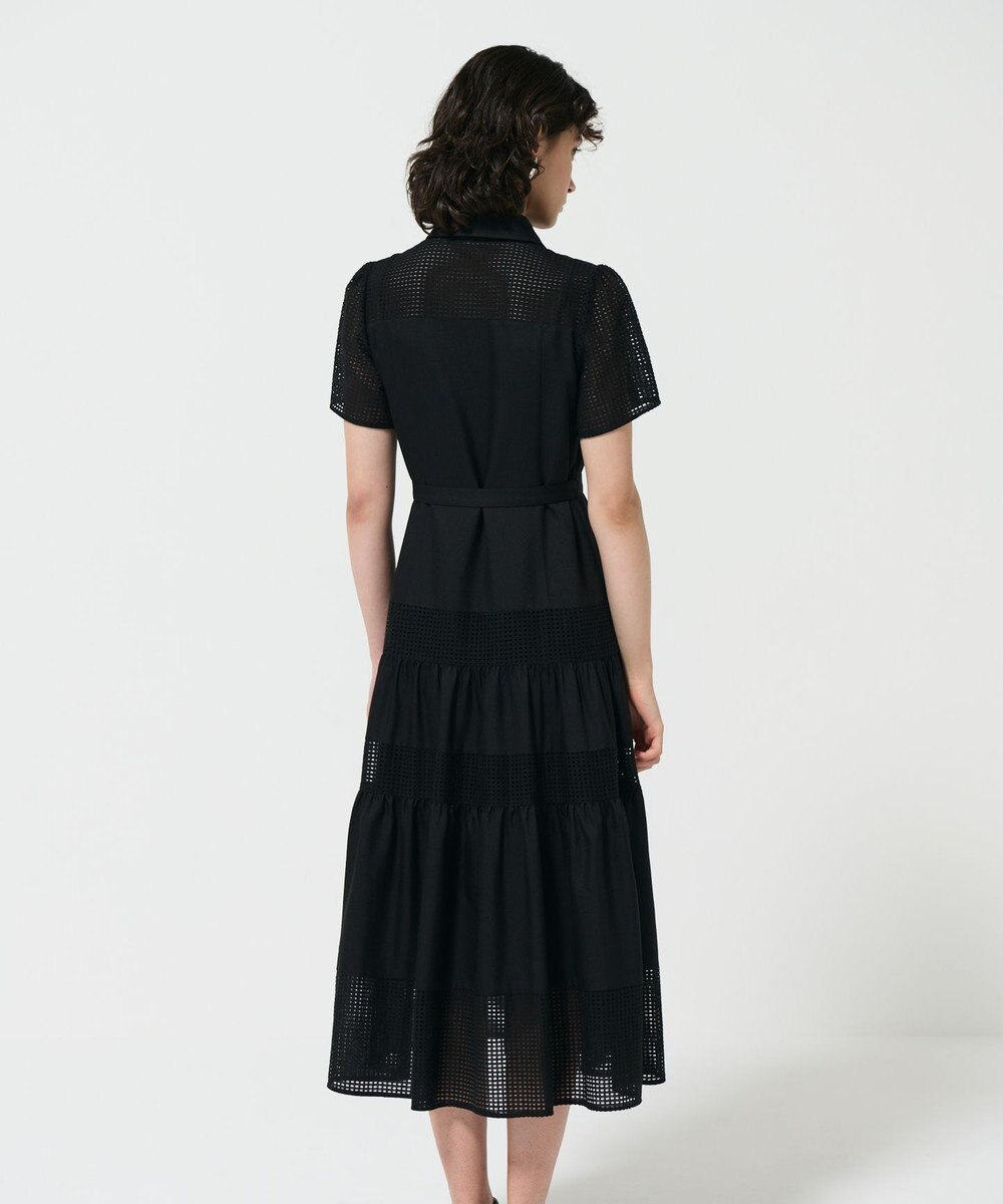 GRACE CONTINENTAL メッシュコンビシャツワンピース 