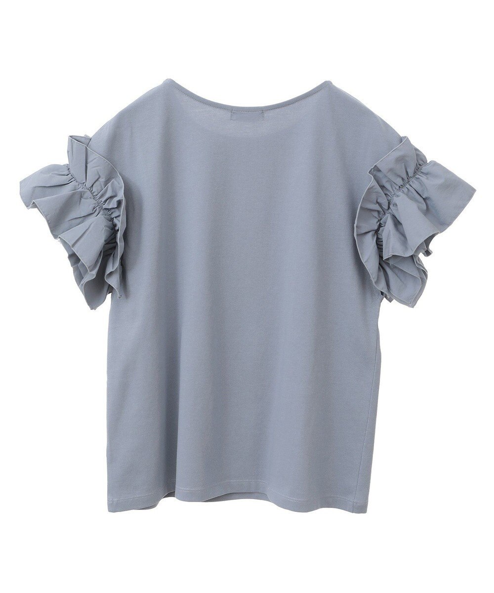 earth music&ecology 【接触冷感/洗濯機可】ギャザーフリルスリーブカットソー 