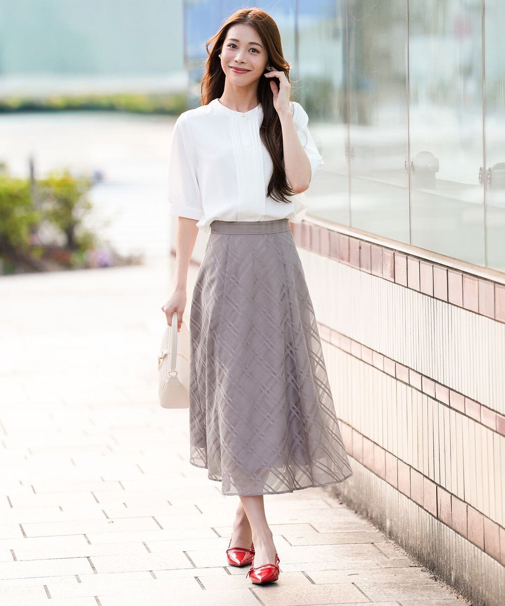 ANY SIS シアーチェック スカート 