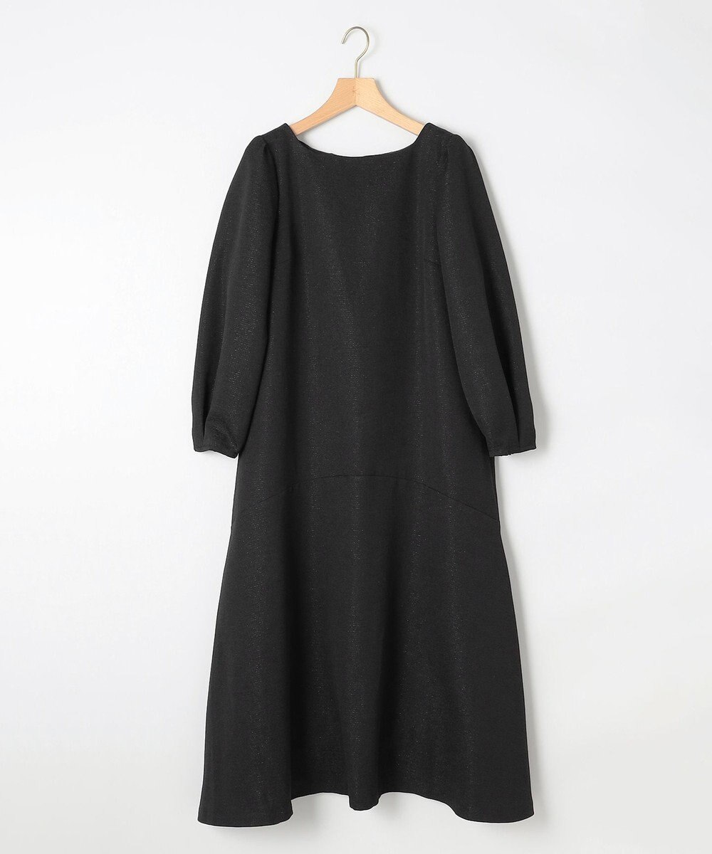 組曲 L ラメジャカード ボートネックワンピース 