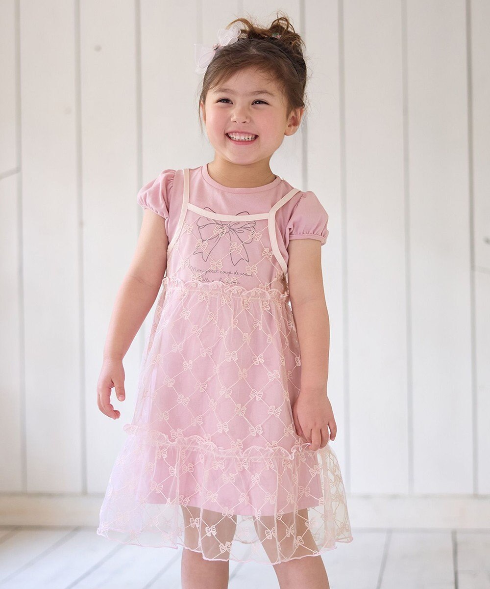 ANY KIDS チュールキャミソール付き ワンピース 