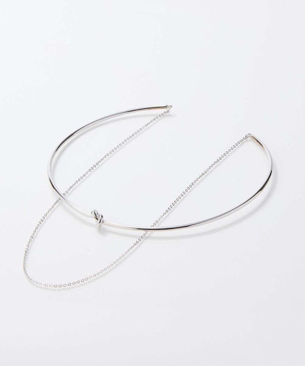 Phoebe ノットラインレイヤードチョーカー　シルバー/ネックレス/ネックカフ/36cm 
