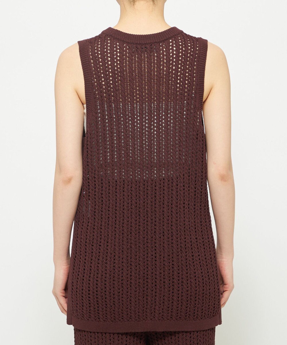 uncrave シースルーケーブルニット ノースリーブトップス 