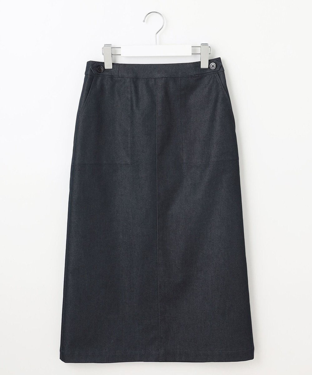 J.PRESS LADIES L 【洗える】シャンブレーサテン ナロー スカート 