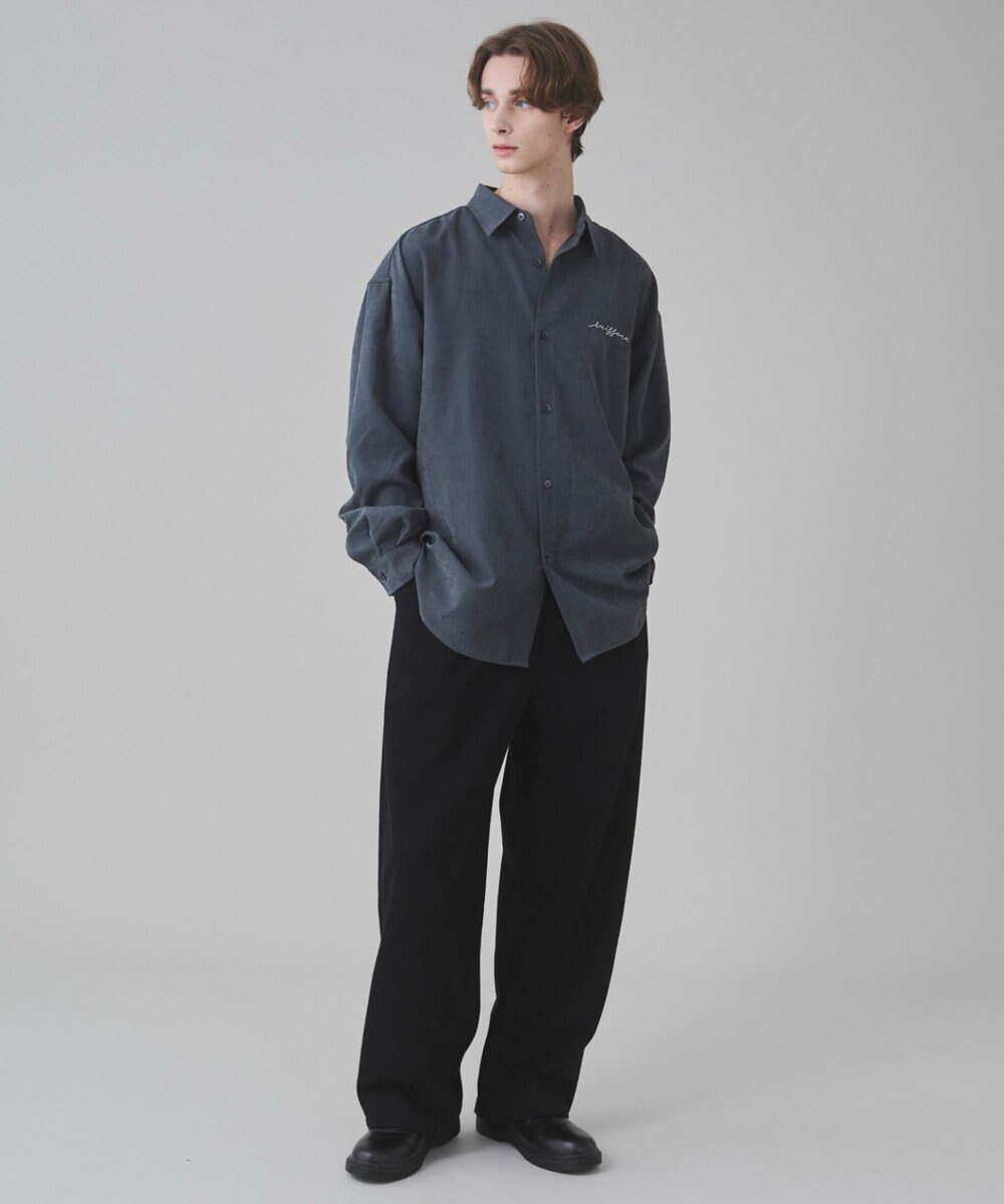 WEGO 【ユニセックス着用ITEM】フィブリルワンポイントBIGシャツ（長袖） 