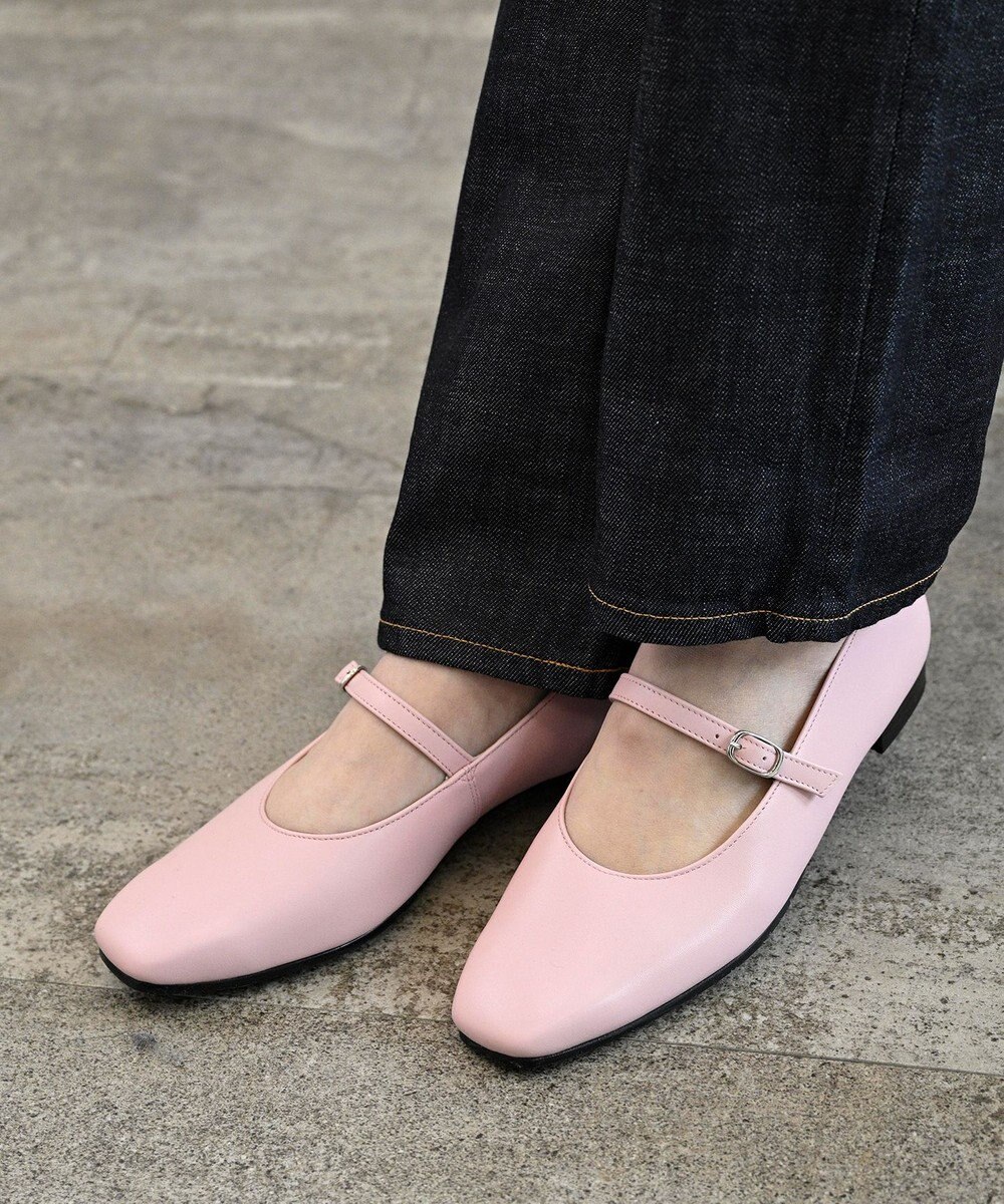 Pointer 日本製 本革ストラップ付きパンプス 