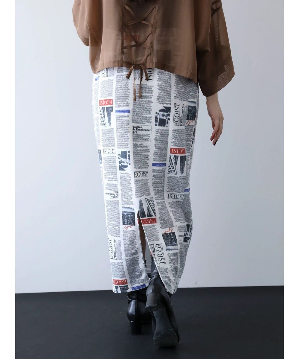 Green Parks ＥＧＯＩＳＴ　マガジンプリントスカート 