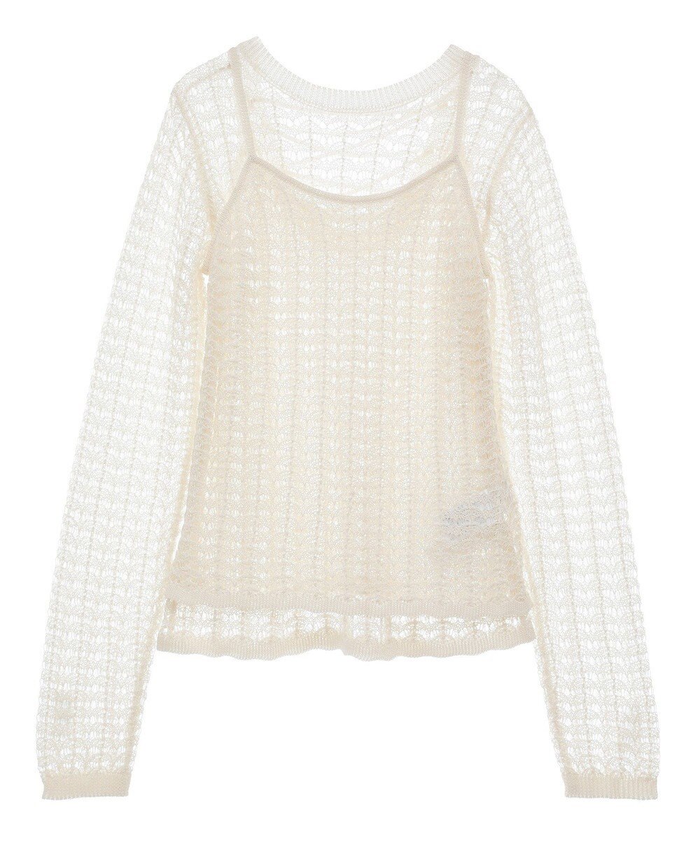 Green Parks ＳＥＴ２点　クロシェ風ニットプルオーバー 