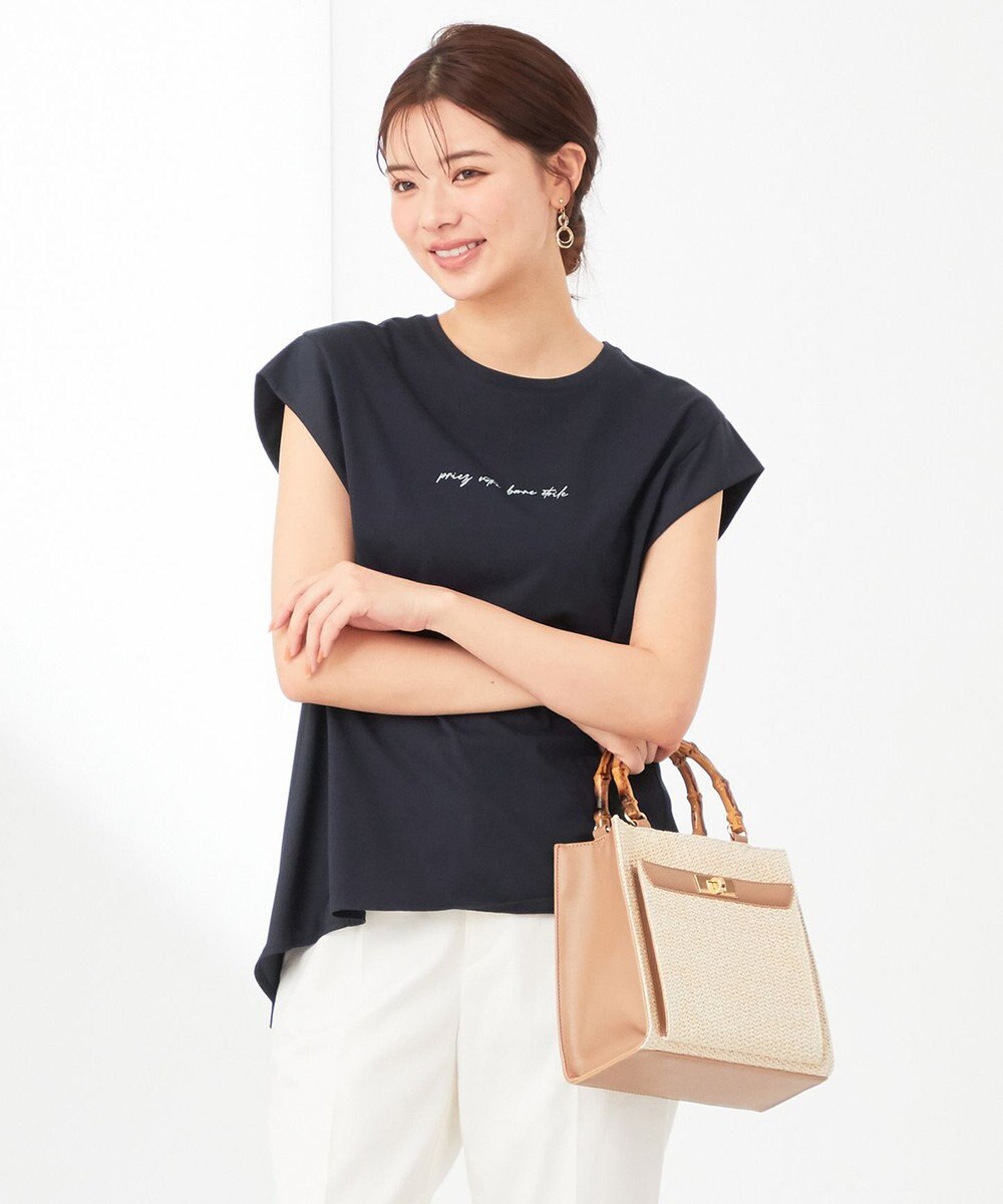 サテンコンビロゴ Tシャツ / any SiS | ファッション通販 【公式通販 ...