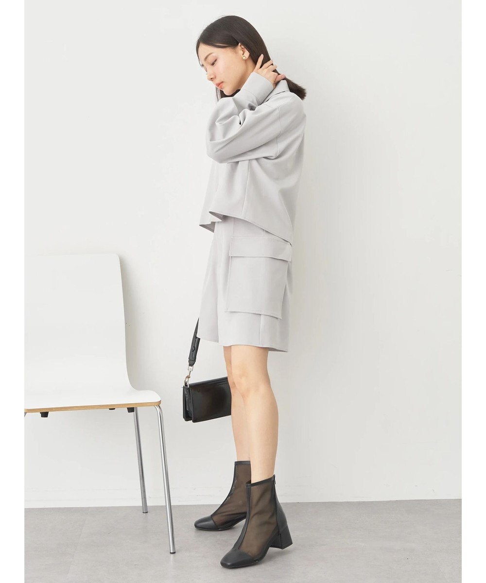 earth music&ecology ジップショートシャツ 