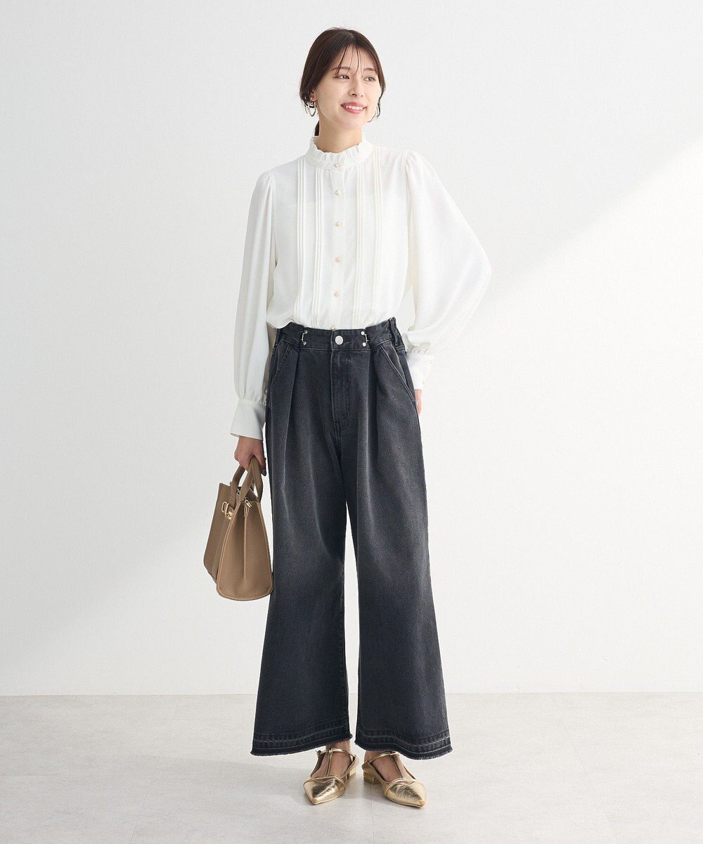 Green Parks ・ＥＬＥＮＣＡＲＥ　ＤＵＥ　ピンタックブラウス 