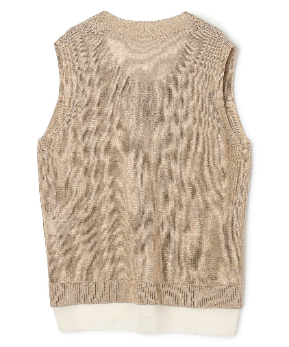 BEIGE， MORION / リネン レイヤードニット 