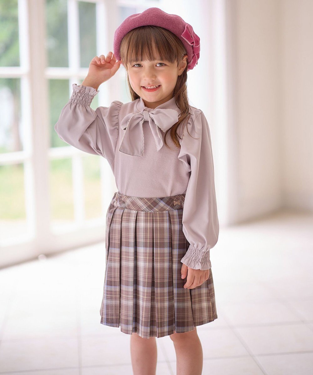 ANY KIDS リボン ボウタイ付き カットソー 