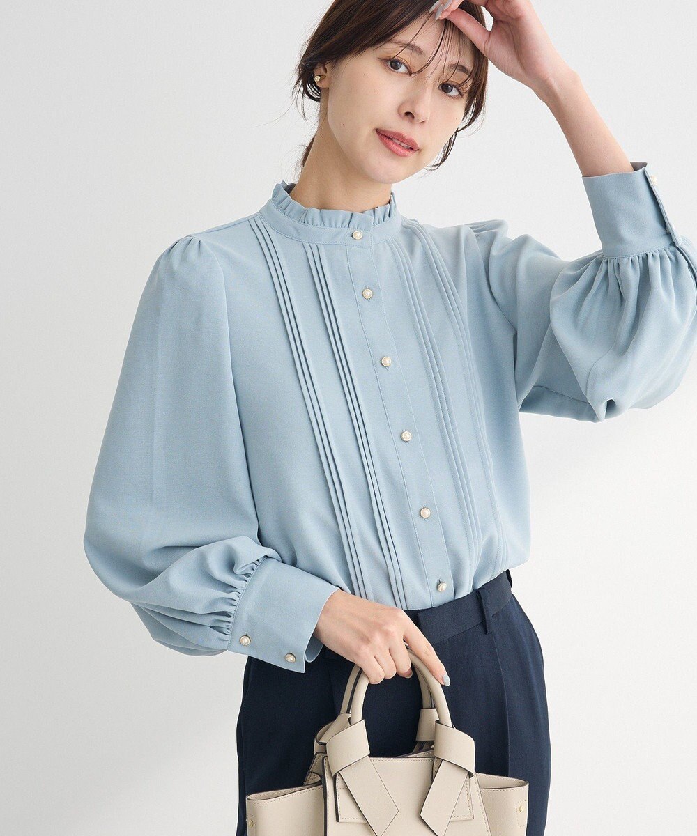 Green Parks ・ＥＬＥＮＣＡＲＥ　ＤＵＥ　ピンタックブラウス 