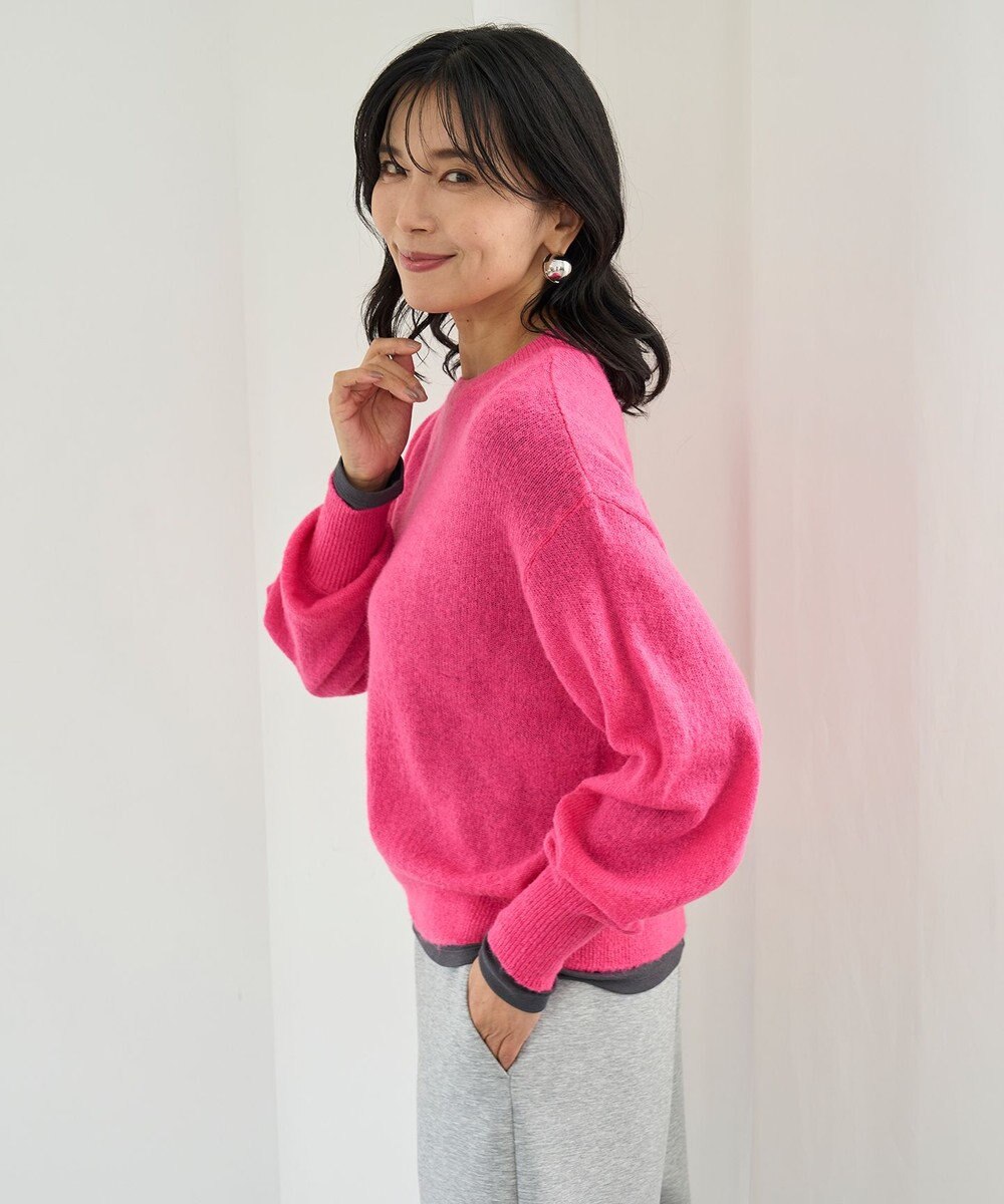 UNFILO シアーアルパカ ボリュームスリーブ ニット 