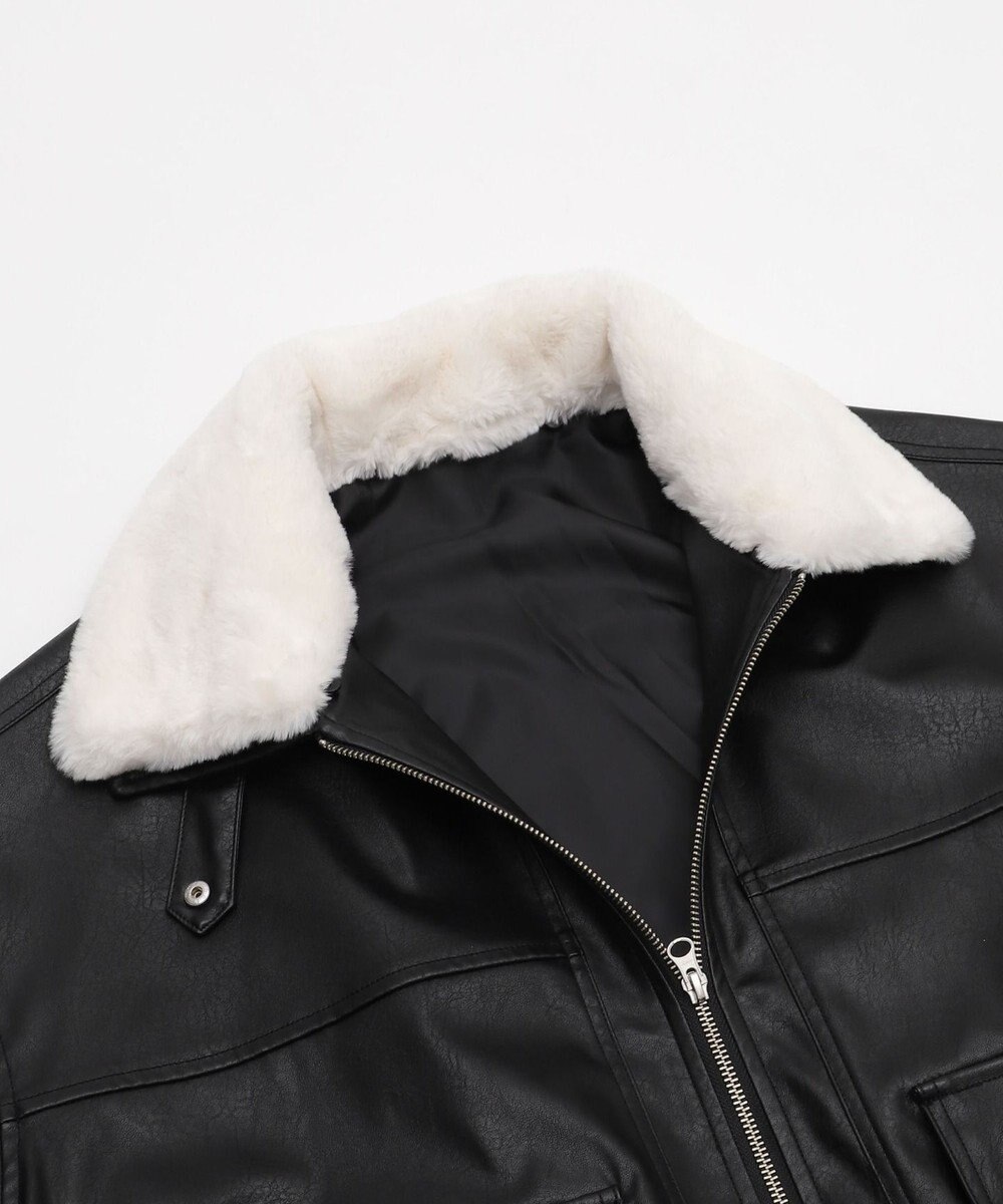 WEGO 2WAYファー襟PUジャケット 