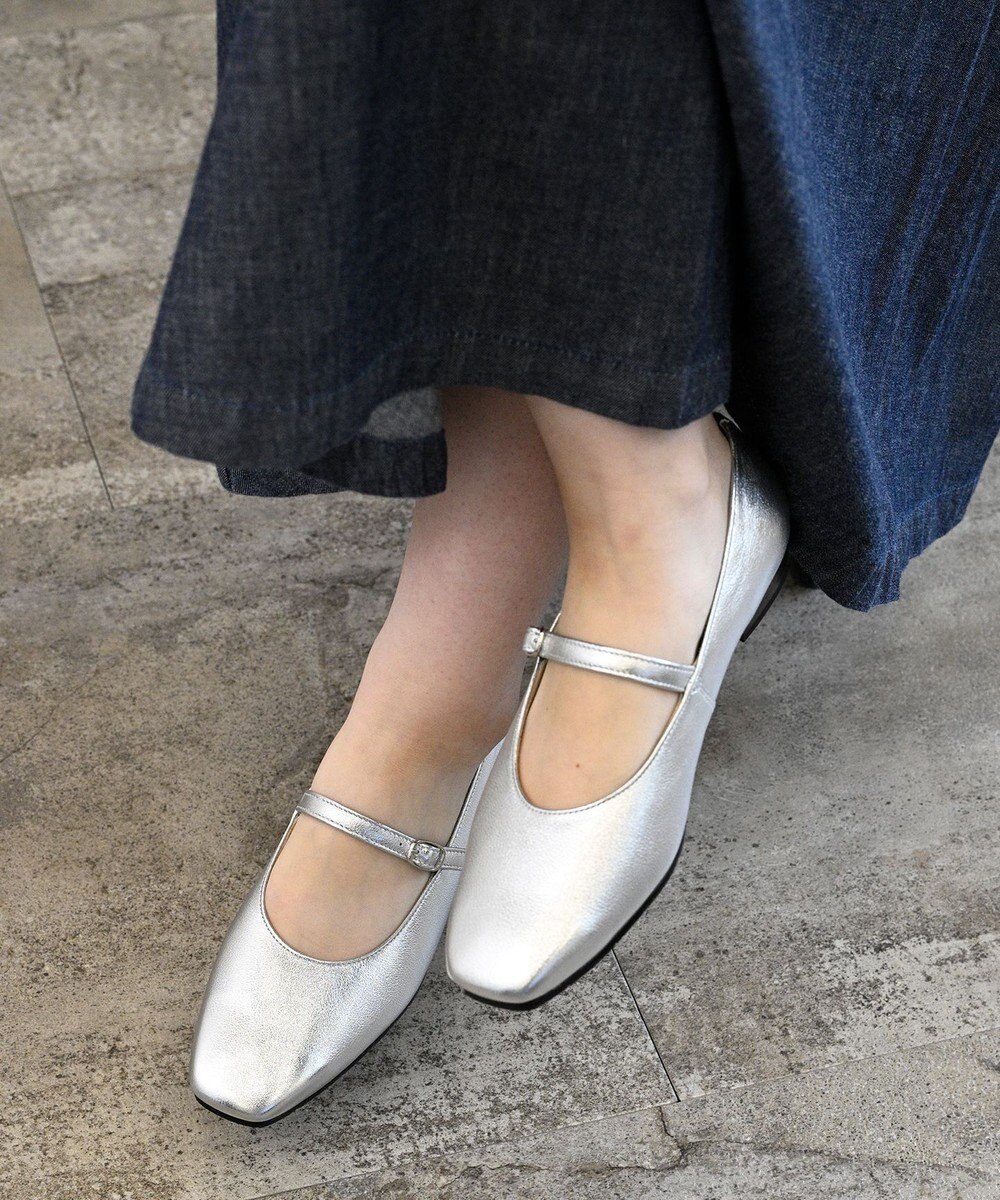 Pointer 日本製 本革ストラップ付きパンプス 