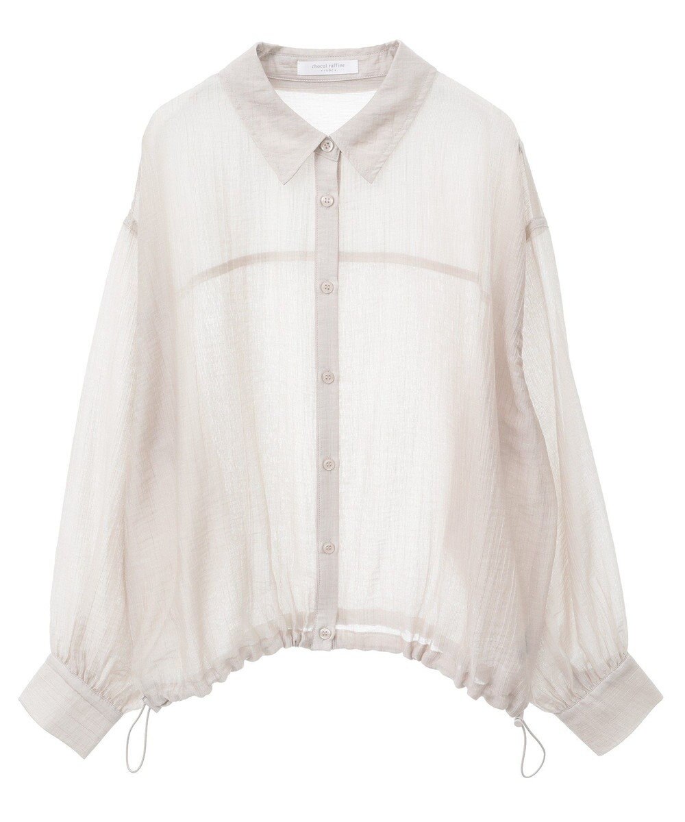 Green Parks 裾ドロストシアーシャツ 