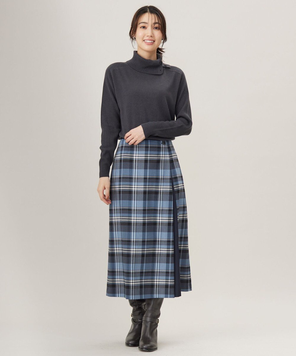 J.PRESS LADIES L 【洗える】SOFT TOUCH WOOL リブ切り替え ニット 