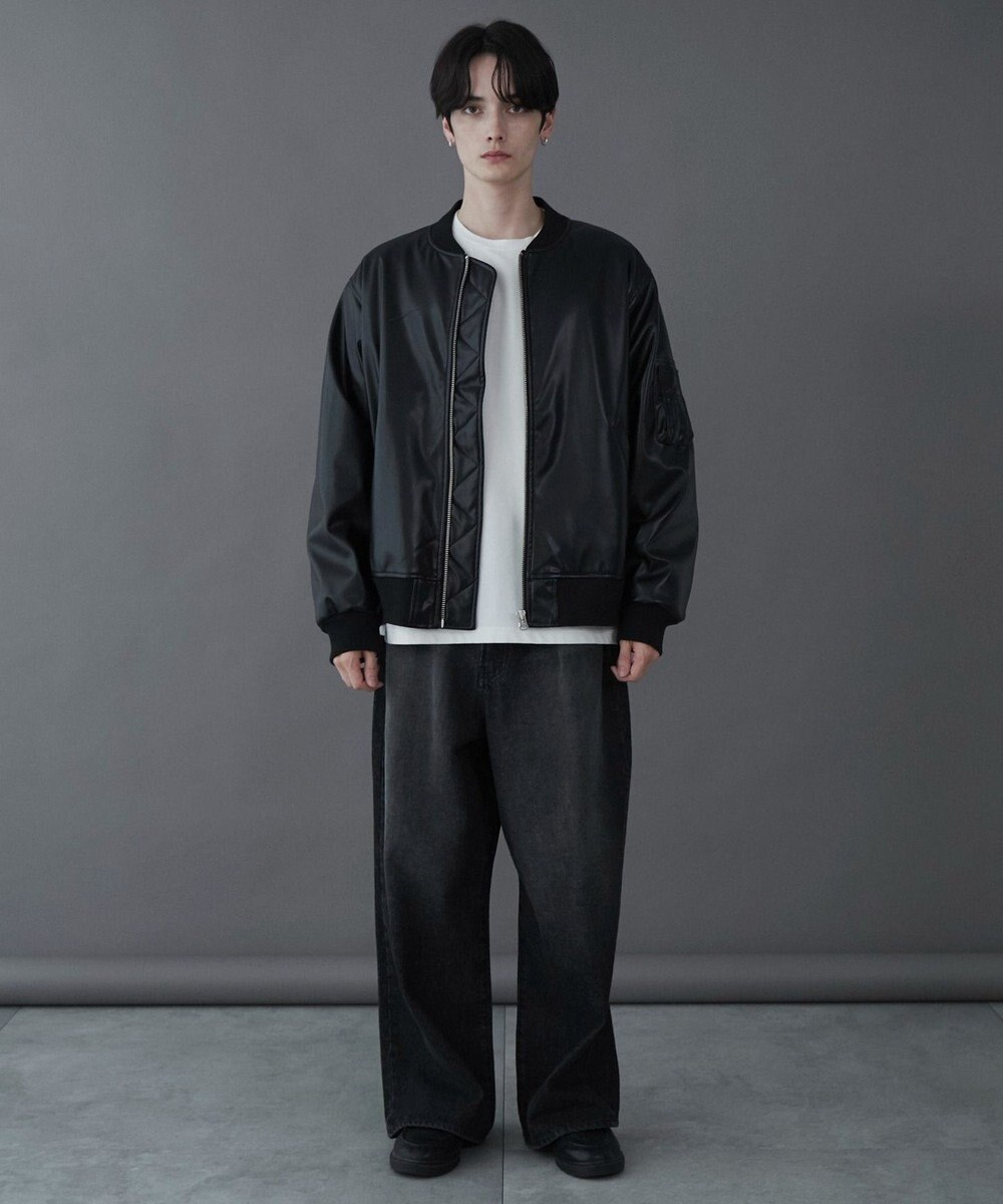 WEGO 【ユニセックス着用ITEM】エコレザーMA－1 