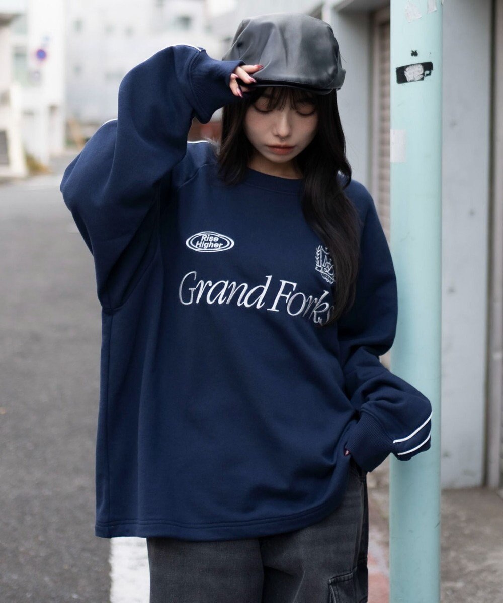 WEGO 【ユニセックス着用ITEM】ショートドロストラインプルオーバー 