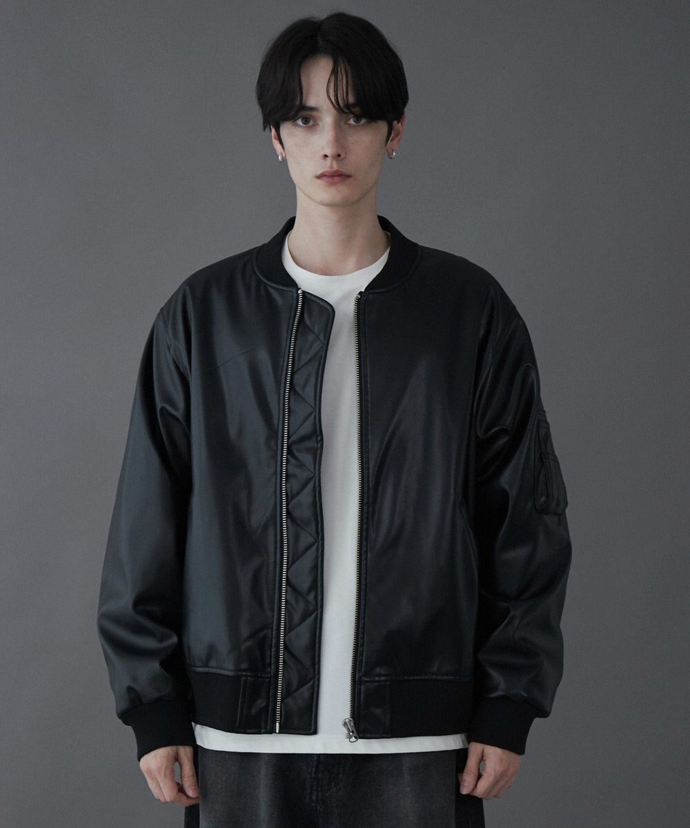 WEGO 【ユニセックス着用ITEM】エコレザーMA－1 