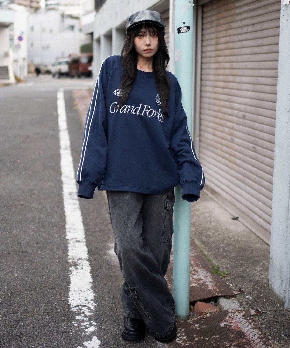 WEGO 【ユニセックス着用ITEM】ショートドロストラインプルオーバー 