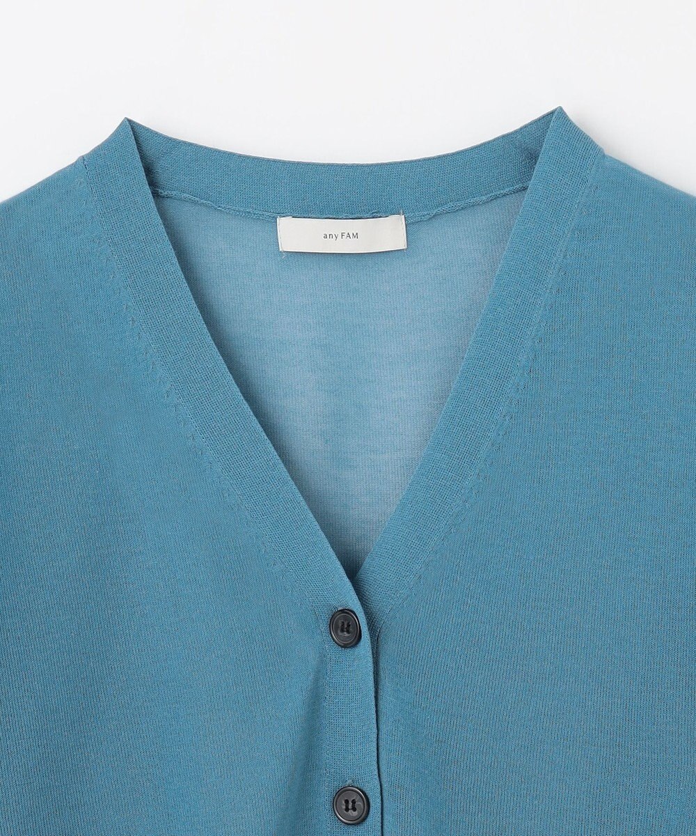 ANY L 【洗濯機可/接触冷感/アンチピリング】シアーニットVネックカーディガン 