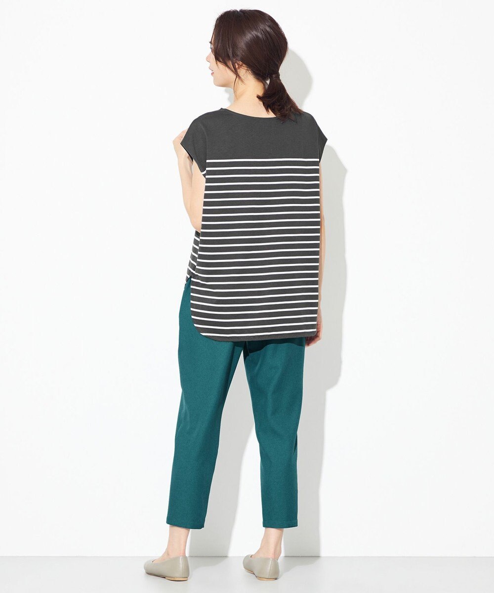 ANY 【接触冷感・UVケア】TCオーガビッツボーダー Tシャツ 