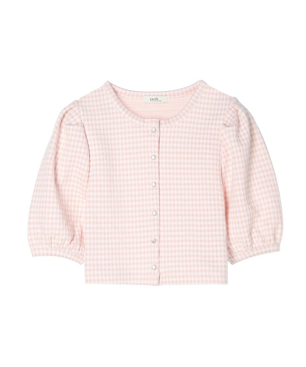 earth music&ecology カットジャガードカーディガン 