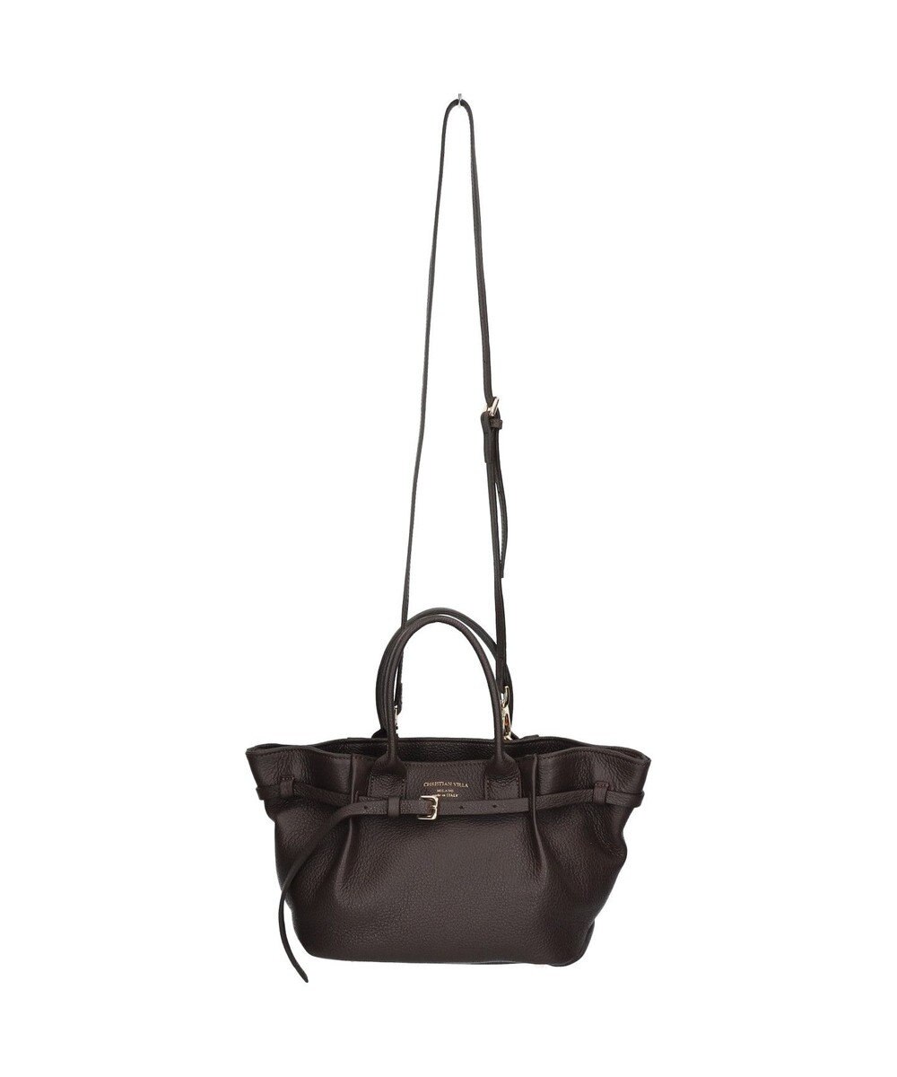 INTER-CHAUSSURES 【CHRISTIAN VILLA】レザーミディアムハンドバッグ 