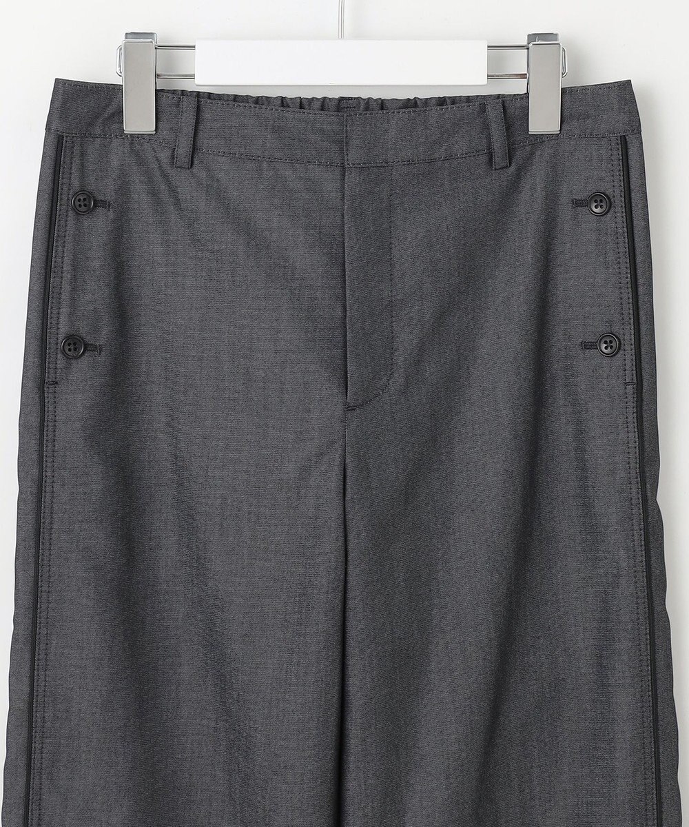 J.PRESS LADIES L 【洗える・防シワ・速乾】ツイルシャンブレー ワイド パンツ 