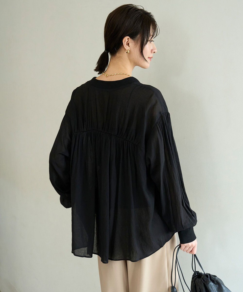 UNFILO シアーシャツ カーディガン 