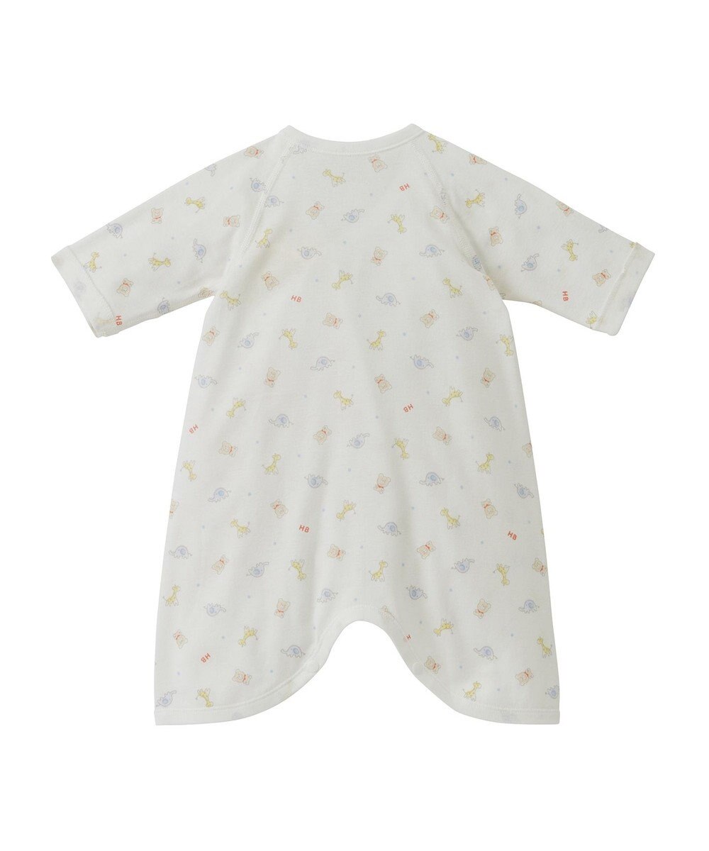 MIKI HOUSE HOT BISCUITS 【50-60cm】 フライス コンビ肌着 プリント柄 