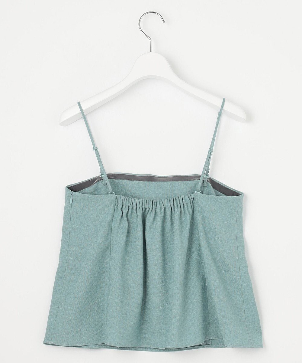 自由区 L 【セットアップ対応・接触冷感・洗える】リネンライクシンセティックキャミ ビスチェ 