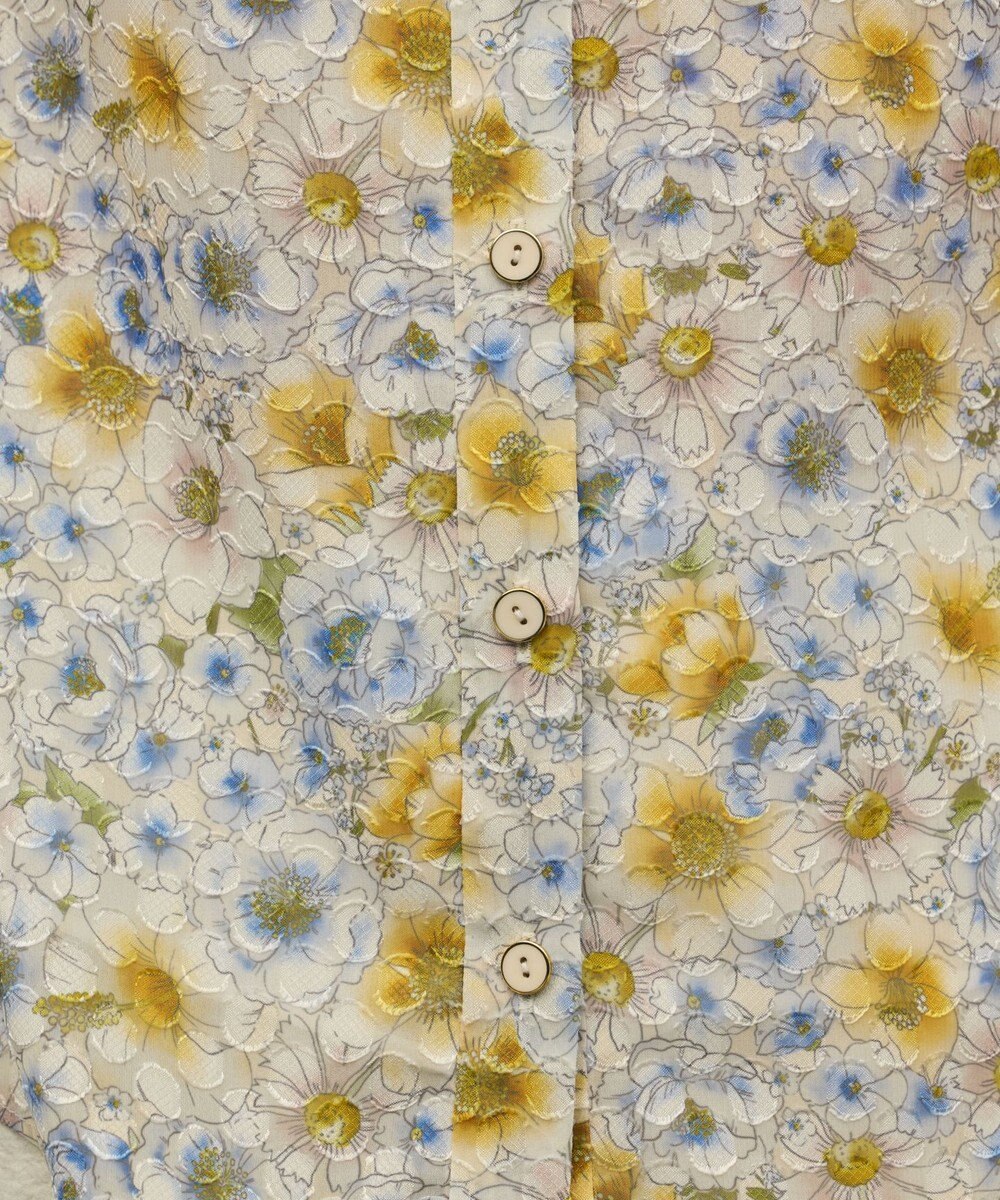 GRACE CONTINENTAL シアーフラワープリントジャガードブラウス 