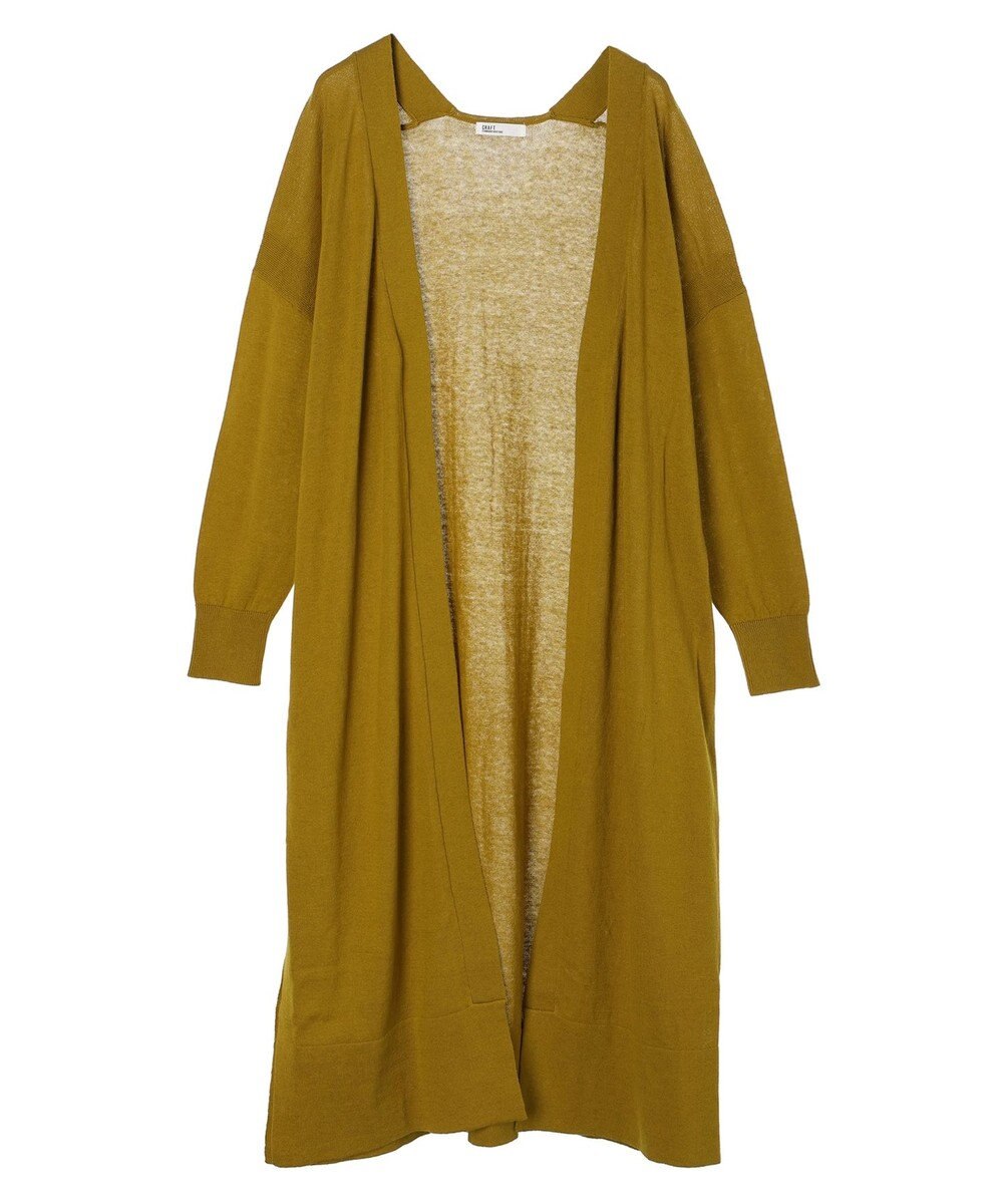 CRAFT STANDARD BOUTIQUE 裾スリットロングニットカーディガン 