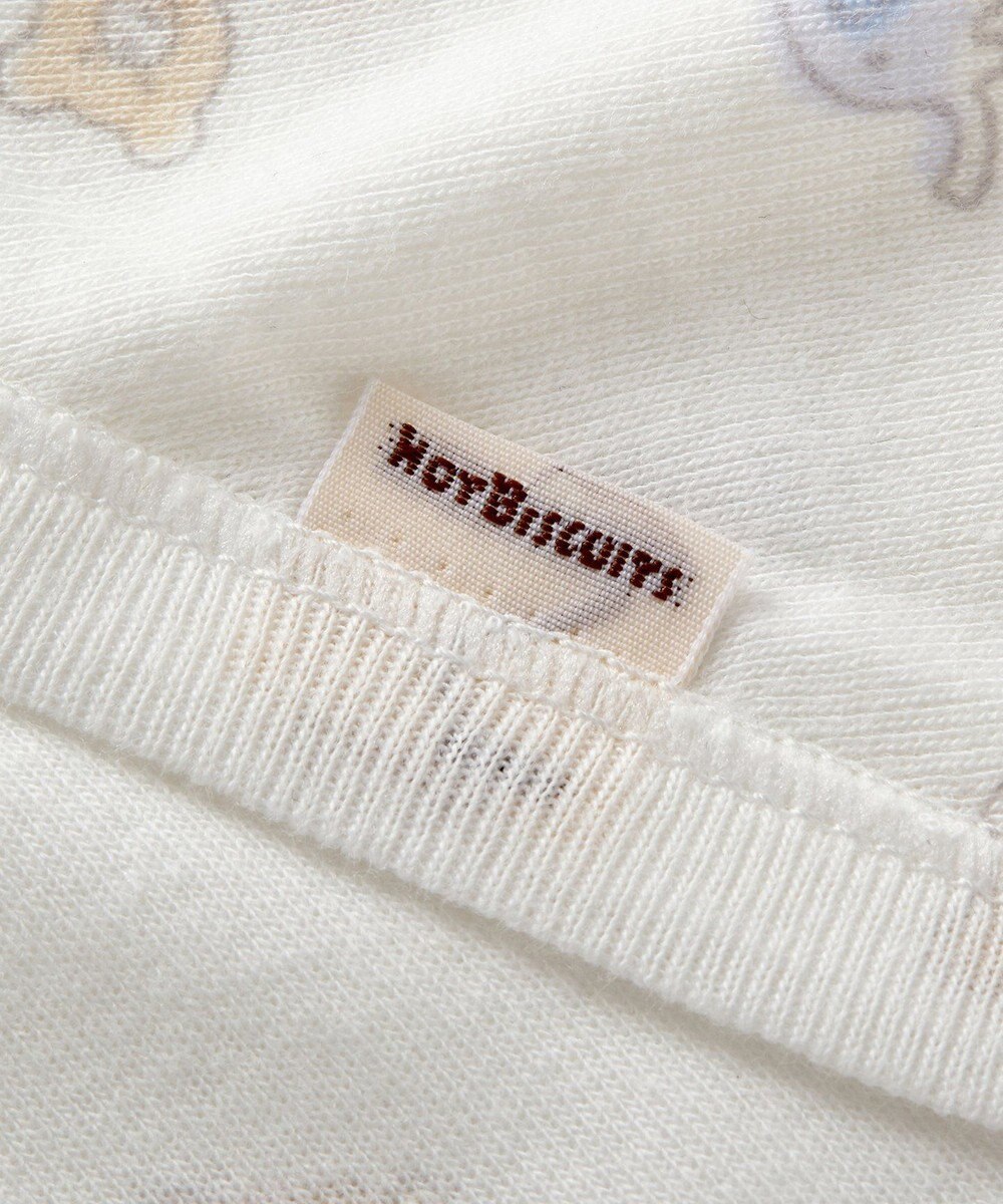 MIKI HOUSE HOT BISCUITS 【50-60cm】 フライス コンビ肌着 プリント柄 