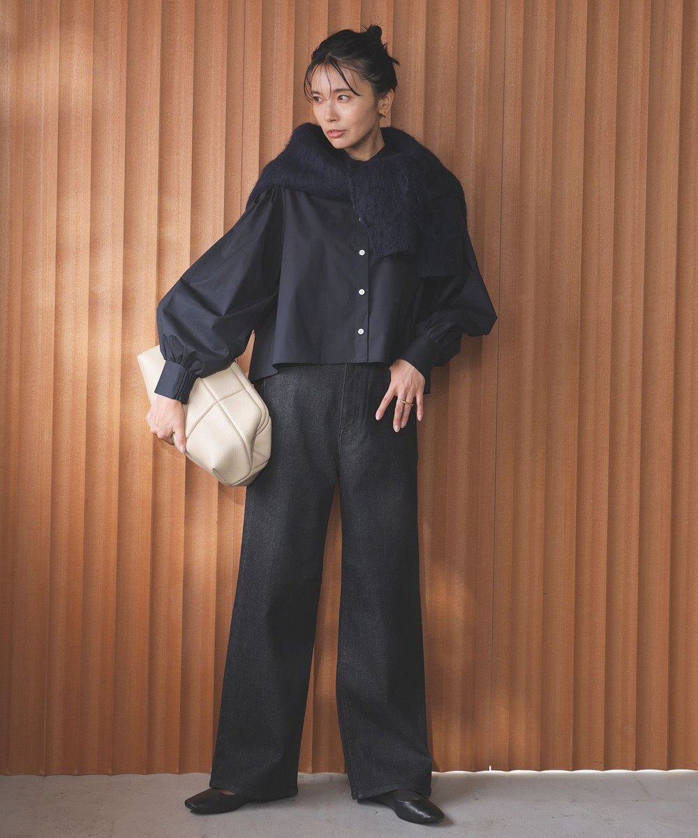 UNFILO 【UNFILO DENIM】撥水ストレッチ ワイドストレートデニム 