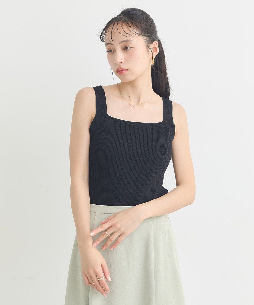 earth music&ecology リブニットタンクトップ 