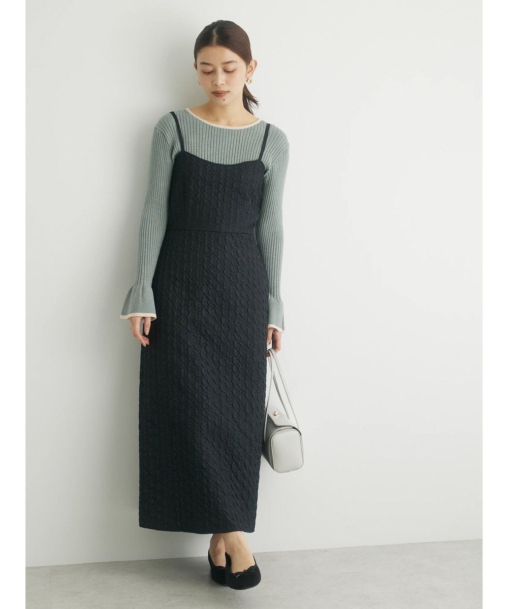 Green Parks ・ｎｏｖｅｍ９　フクレジャカードキャミワンピ 