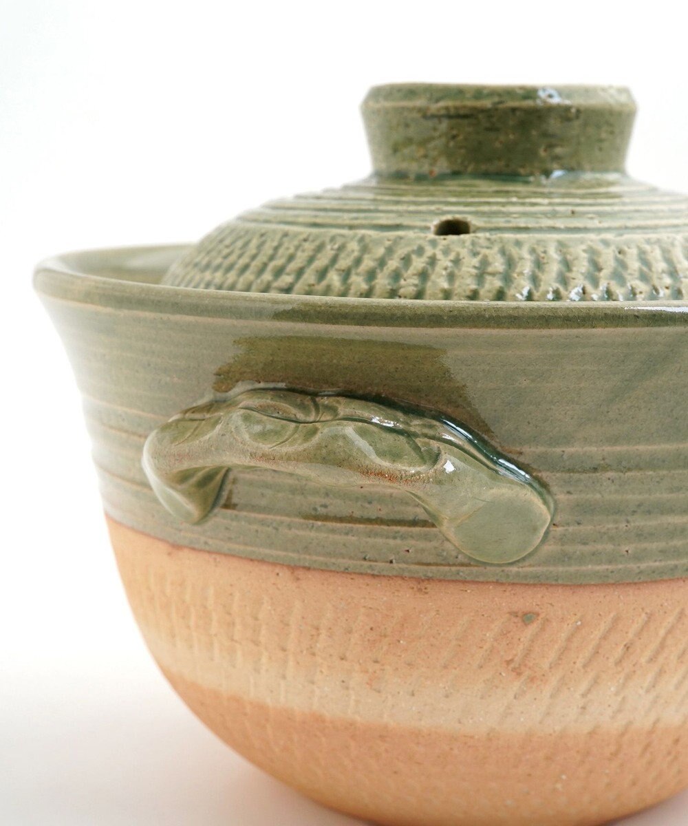 たち吉 【たち吉】伊賀飛びカンナごはん鍋（緑釉）〈１個〉伊賀焼 