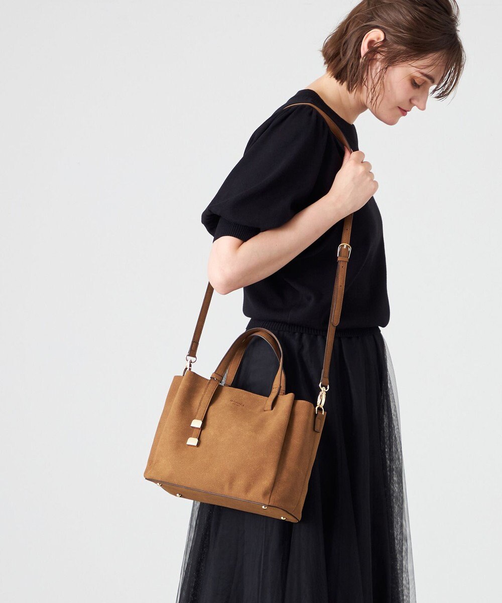 LA BAGAGERIE 【MONICA】ボウタイリボンハンドバッグ 