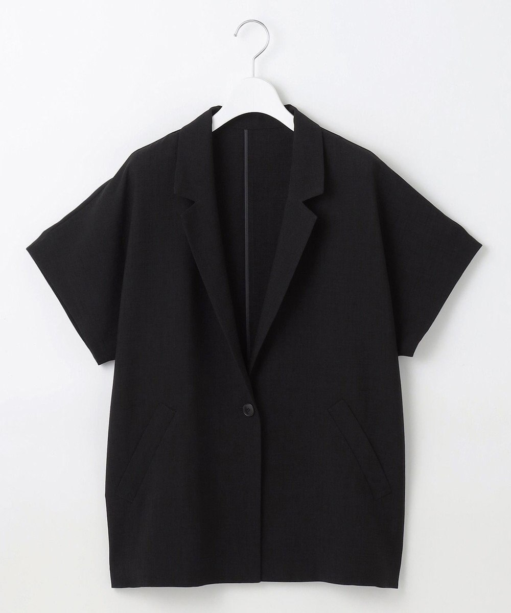 自由区 【カタログ掲載・セットアップ対応・接触冷感・UVカット・洗える】ライトリネンライクショートスリーブ ジャケット 